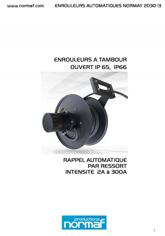 ENROULEURS A TAMBOUR OUVERT IP 65, IP66